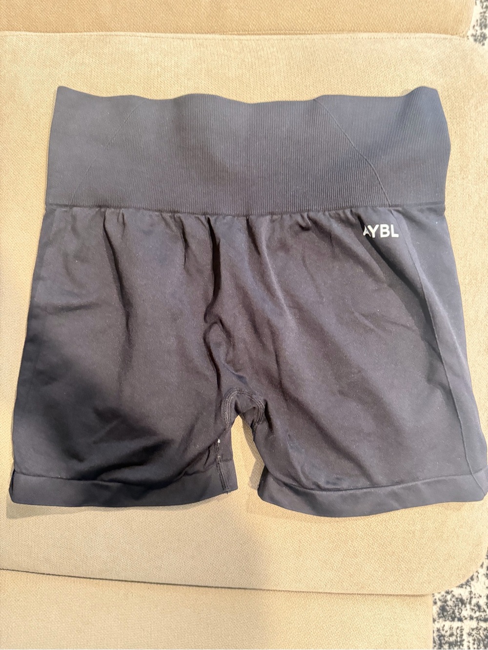 AYBL Black High-Waist Bike Shorts